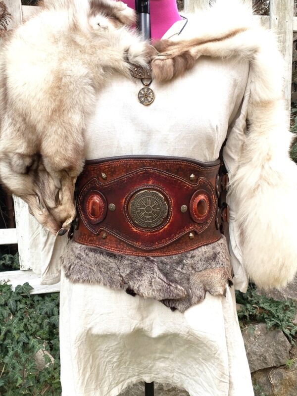 Ceinture de force en cuir viking